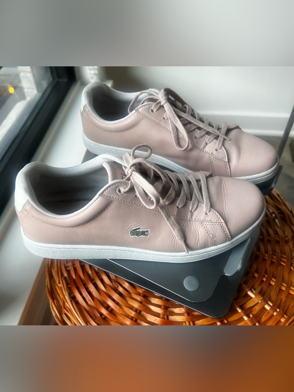 Lacoste Women's Blush Leather Low-Top Sneakers